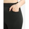 ROSE GAL Plus Size Women Gothic High Waisted Flare Pants Flocking Spider Web Mesh Bell Bottom Pants with Pockets(Black)