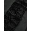 ROSE GAL Plus Size Women Gothic High Waisted Flare Pants Flocking Spider Web Mesh Bell Bottom Pants with Pockets(Black)