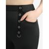 ROSE GAL Plus Size Women Gothic Trousers High Waisted Flare Pants Flocking Floral Mesh Bell Bottom Pants with Pockets(Black)