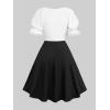 ROSE GAL Plus Size Women Victorian Renaissance Costume Color Block Medieval Corset Dress Ren Faire Costume(Black)