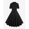 ROSE GAL Plus Size Womens 1950s Retro Vintage Rockabilly Cocktail Party Swing Dresses(Black_1)