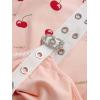 ROSE GAL Plus Size Womens Elegant Flowy Summer Babydoll Tank Top Cherry Print Lace-up Buckles Straps Top(Pink_1)