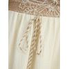 ROSE GAL Plus Size Womens Elegant Sleeveless Boho Summer Dress Strappy Split Tassel Embroidered Textured Flowy Dress(Beige_1)
