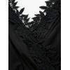 ROSE GAL Plus Size Womens Elegant Sleeveless Summer Dress Backless Jacquard Split Surplice Boho Floral Flowy Dress(Black_1)