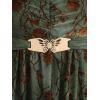 ROSE GAL Plus Size Womens Flowy Summer Racerback Tank Top Flower Elegant Flocking Ruched Butterfly(Green_1)