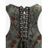 ROSE GAL Plus Size Womens Flowy Summer Racerback Tank Top Flower Elegant Flocking Ruched Butterfly(Green_1)