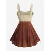 ROSE GAL Plus Size Womens Summer Elegant Ombre Babydoll Tank Top(M)