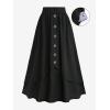 ROSE GAL Plus Size Womens Vintage Renaissance Skirts with Pockets(Black_1)