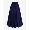 ROSE GAL Plus Size Womens Vintage Renaissance Skirts with Pockets(Blue_1)