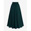 ROSE GAL Plus Size Womens Vintage Renaissance Skirts with Pockets(Green_2)