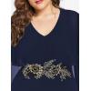 ROSE GAL Rosegal Plus Size Women Flower Applique Chiffon Overlay Bodycon Pencil Cape Dress for Wedding Cocktail Party Work(Deep Blue)