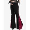 ROSE GAL Rosegal Women Plus Size Bell Bottoms Gothic Flare Pants(Black_1)