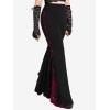 ROSE GAL Rosegal Women Plus Size Bell Bottoms Gothic Flare Pants(Black_1)
