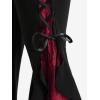 ROSE GAL Rosegal Women Plus Size Bell Bottoms Gothic Flare Pants(Black_1)