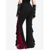 ROSE GAL Rosegal Women Plus Size Bell Bottoms Gothic Flare Pants(Black_1)