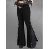 ROSE GAL Rosegal Women Plus Size Bell Bottoms Gothic Flare Pants(Black_2)
