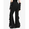 ROSE GAL Rosegal Women Plus Size Bell Bottoms Gothic Flare Pants(Black_2)