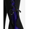 ROSE GAL Rosegal Women Plus Size Bell Bottoms Gothic Flare Pants(Blue_1)