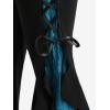 ROSE GAL Rosegal Women Plus Size Bell Bottoms Gothic Flare Pants(Blue_2)