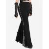 ROSE GAL Rosegal Women Plus Size Bell Bottoms Gothic Flare Pants(Gray_1)