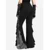 ROSE GAL Rosegal Women Plus Size Bell Bottoms Gothic Flare Pants(Gray_1)