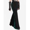 ROSE GAL Rosegal Women Plus Size Bell Bottoms Gothic Flare Pants(Green_1)