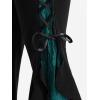 ROSE GAL Rosegal Women Plus Size Bell Bottoms Gothic Flare Pants(Green_1)