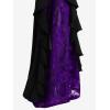 ROSE GAL Rosegal Women Plus Size Bell Bottoms Gothic Flare Pants(Purple_1)