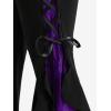 ROSE GAL Rosegal Women Plus Size Bell Bottoms Gothic Flare Pants(Purple_1)