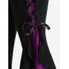 ROSE GAL Rosegal Women Plus Size Bell Bottoms Gothic Flare Pants(Purple_3)