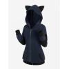 ROSE GAL Rosegal Women Plus Size Cat Ear Ribbed Hooded Blouson Jacket Animal Ear Two Tone Cute Hoodie(Blue_3)