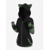 ROSE GAL Rosegal Women Plus Size Cat Ear Ribbed Hooded Blouson Jacket Animal Ear Two Tone Cute Hoodie(Green_1)