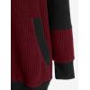 ROSE GAL Rosegal Women Plus Size Cat Ear Ribbed Hooded Blouson Jacket Animal Ear Two Tone Cute Hoodie(Red_1)