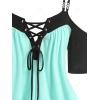 ROSE GAL Rosegal Women Plus Size Cold Shoulder Tee Lace-up Asymmetric Marled Short Sleeves Tee Open Shoulder Tunic Top(Light Green_1)