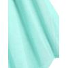 ROSE GAL Rosegal Women Plus Size Cold Shoulder Tee Lace-up Asymmetric Marled Short Sleeves Tee Open Shoulder Tunic Top(Light Green_1)