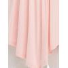 ROSE GAL Rosegal Women Plus Size Cold Shoulder Top Floral Applique Ruched Draped T-Shirt Open Shoulder Tunic Top(Pink_2)