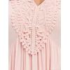ROSE GAL Rosegal Women Plus Size Cold Shoulder Top Floral Applique Ruched Draped T-Shirt Open Shoulder Tunic Top(Pink_2)
