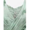 ROSE GAL Rosegal Women Plus Size Elegant Surplice Blouse Tunic Peplum Top(Green_1)
