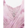 ROSE GAL Rosegal Women Plus Size Elegant Surplice Blouse Tunic Peplum Top(Pink_1)