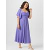 ROSE GAL Rosegal Women Plus Size Renaissance Cottagecore Dress Summer Boho Dress(Purple_1)