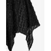 ROSE GAL Women Plus Size Sleeveless Tanks Glitter Handkerchief Hem Tank Top(Black)