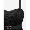 ROSE GAL Women Plus Size Sleeveless Tanks Glitter Handkerchief Hem Tank Top(Black)