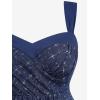 ROSE GAL Women Plus Size Sleeveless Tanks Glitter Stars Handkerchief Hem Flowy Tank Top(Deep Blue)