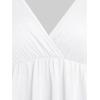 ROSE GAL Women’s Plus Size Flower Lace Butterfly Sleeve T Shirt Curve Flower Lace Summer Casual Tunic(White)