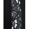 ROSE GAL Womens Plus Size Lace Insert Flare Pants High Waisted Stretchy Long Pants(Black_1)