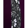 ROSE GAL Womens Plus Size Lace Insert Flare Pants High Waisted Stretchy Long Pants(Purple_1)