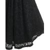 ROSE GAL Women’s Plus Size Lace top Place Panel Front Twist Tee lace-up Steampunk Tunic(Black-2)