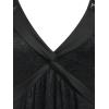 ROSE GAL Women’s Plus Size Lace top Place Panel Front Twist Tee lace-up Steampunk Tunic(Black-2)