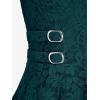 ROSE GAL Women’s Plus Size Tunic V Neck Top Curve Floral Lace Blouse A-Line Swing T Shirt(Deep Green)