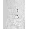 ROSE GAL Women’s Plus Size Tunic V Neck Top Curve Floral Lace Blouse A-Line Swing T Shirt(White)